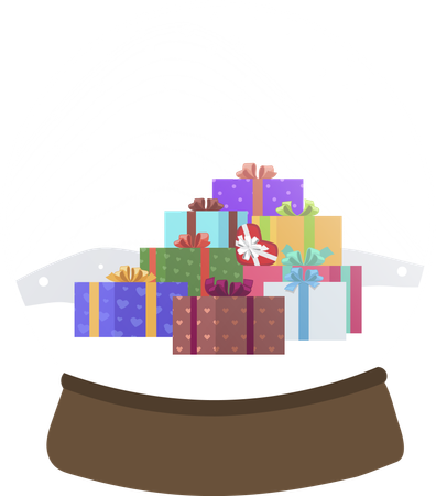 Snow Globe with Present  일러스트레이션