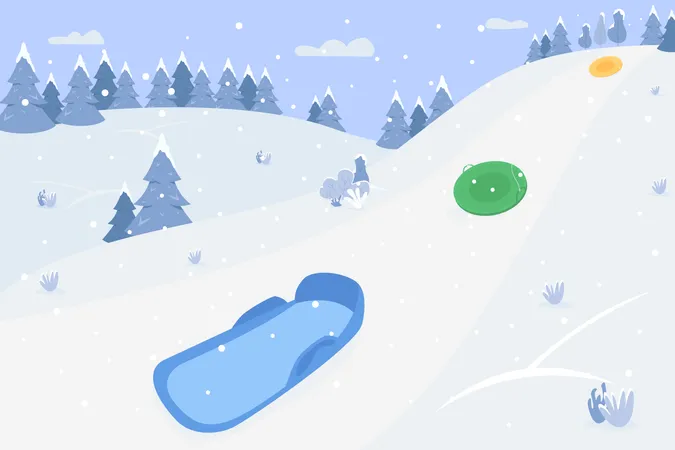 Snow hills Illustration