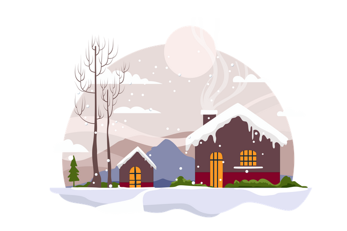 Snow House  Illustration