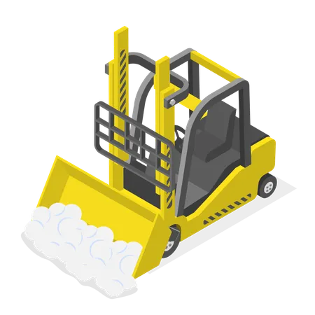 3 D Isometric Flat Vector Set Of Different Snowplows Snow Removal Vehicles Item 5 イラスト