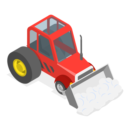 Snow Removal Vehicles  Illustration