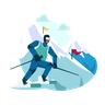 illustrations for heli skiing