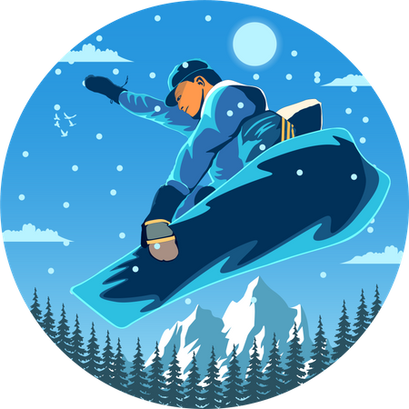 Snowboarding  Ilustración