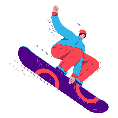 Snowboard Guy Illustration