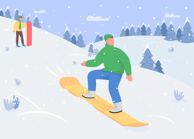 Snowboarden  Illustration