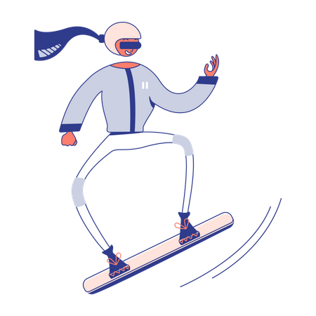 Snowboarder girl  Illustration