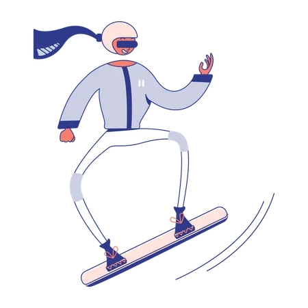 Snowboarder girl  Illustration