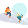 illustrations of snowboard