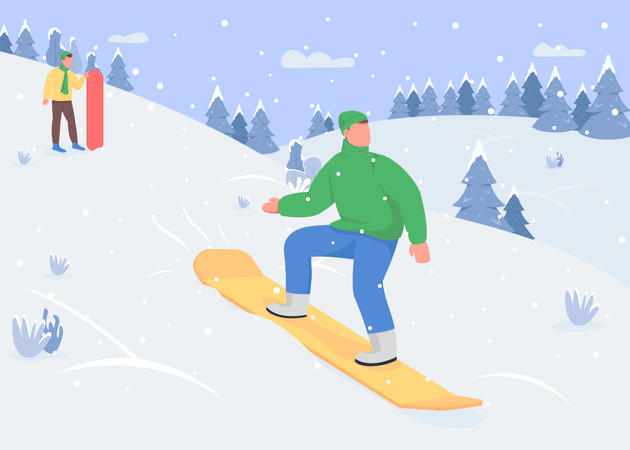 Snowboarding Illustration