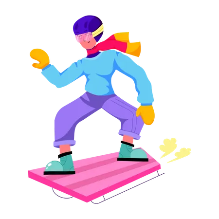 Snowboarding Flat Illustration Customizable And Easy To Use Design Illustration