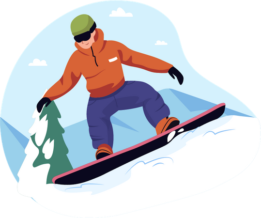 Snowboarding  Illustration