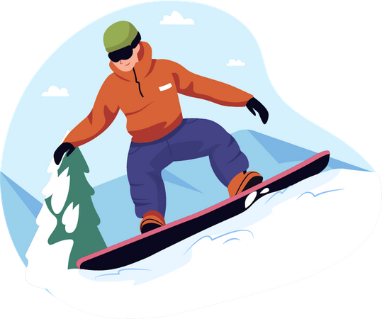 Snowboarding  Illustration