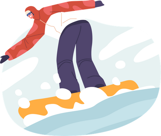 Snowboarding Winter Extreme Sports Activity  Illustration