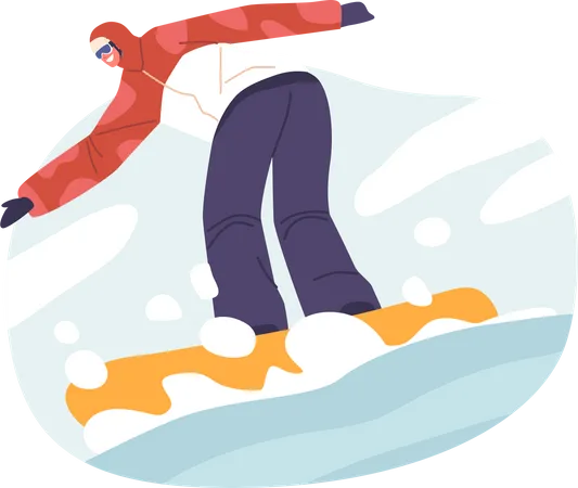 Snowboarding Winter Extreme Sports Activity  Illustration