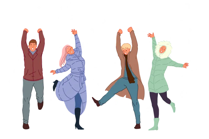 Snowy Weather Recreation  Illustration