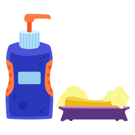 Soap and Shampoo  Illustration