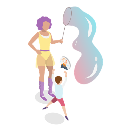 Soap Bubble Show  Illustration