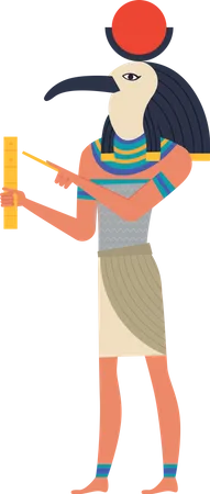 Sobek Egyptian god Illustration