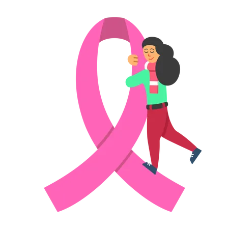 Sobreviviente de cáncer de mama  Ilustración
