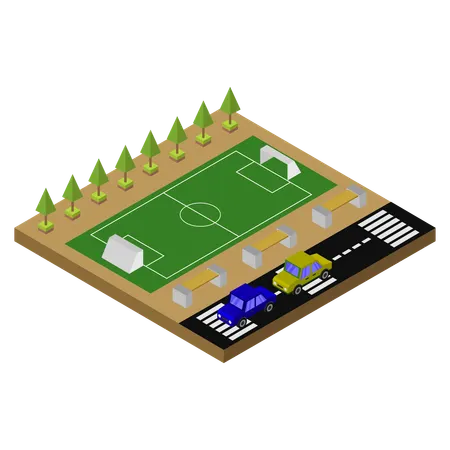 Soccer Field  Illustration