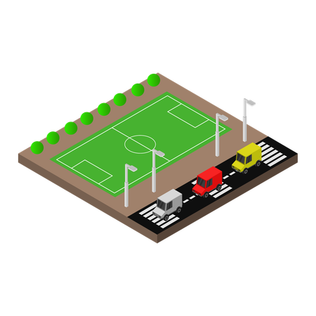 Soccer Field  Illustration