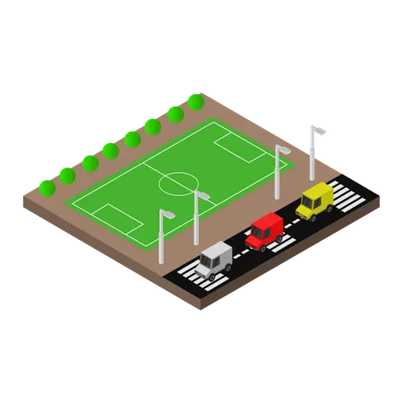 Soccer Field  Illustration