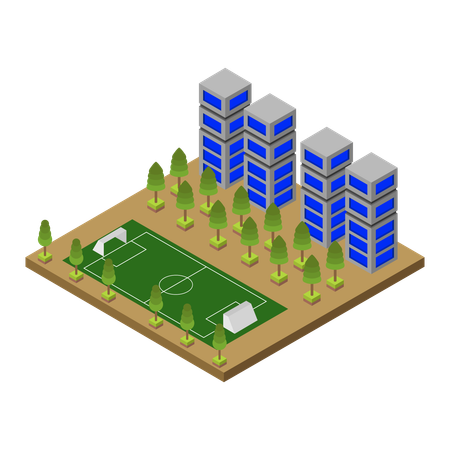 Soccer Field  Illustration