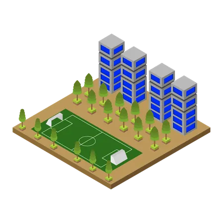 Soccer Field  Illustration