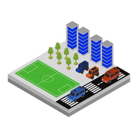 Soccer Field  Illustration