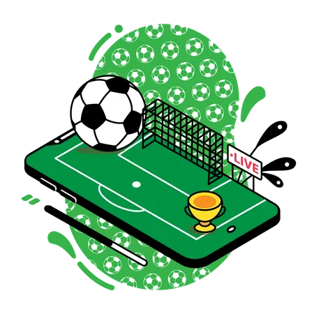 Soccer Live Streaming App Illustration