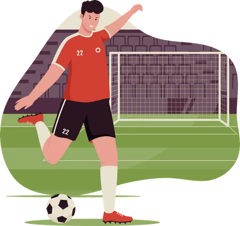 Soccer Player Vector Illustrations Illustration For Website Landing Page Mobile App Poster And Banner Trendy Flat Vector Illustration Illustration