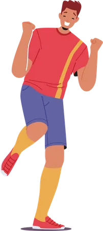 Soccer player celebrate  Illustration