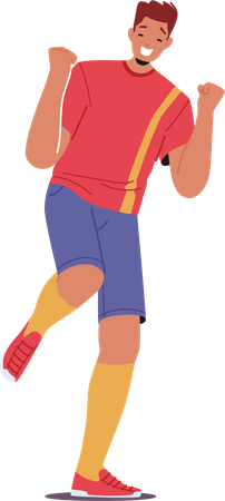 Soccer player celebrate  Illustration