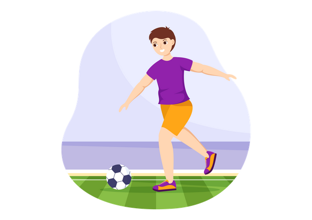 Soccer player playing  Illustration