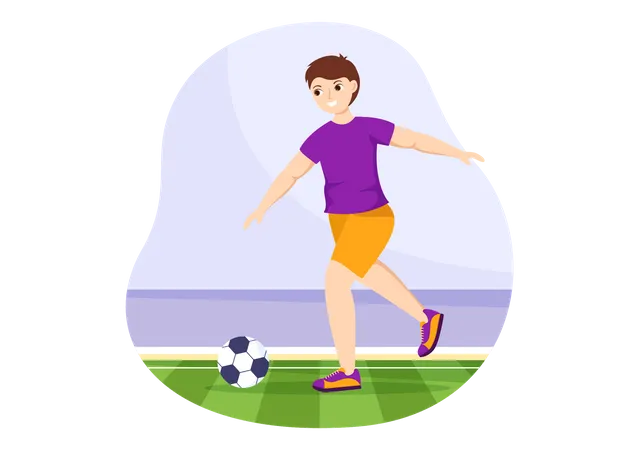 Soccer player playing  Illustration