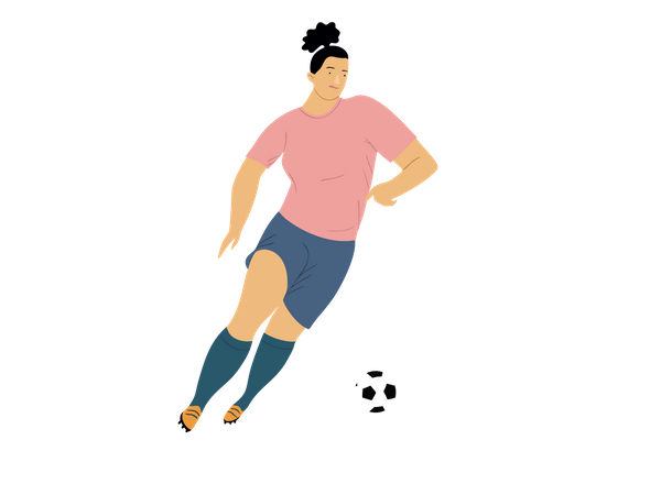 Soccer player playing in match  Illustration