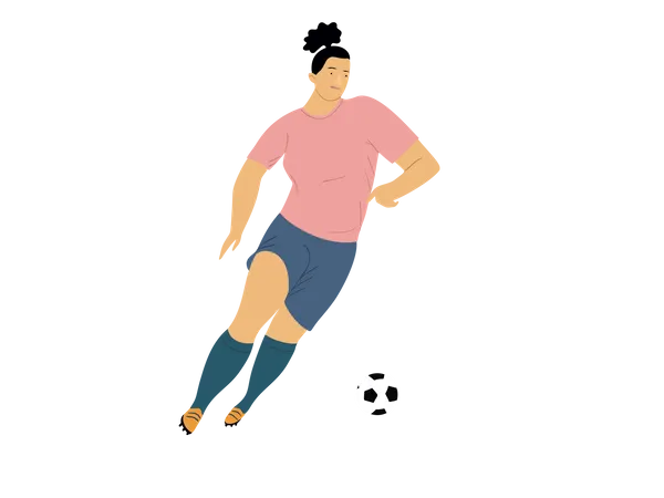 Soccer player playing in match  Illustration