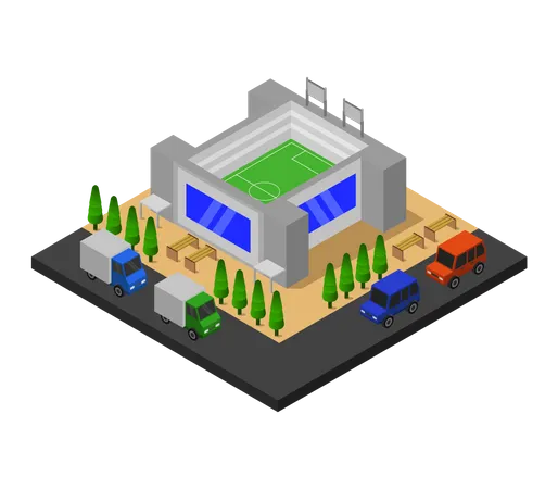 Soccer Stadium  Illustration