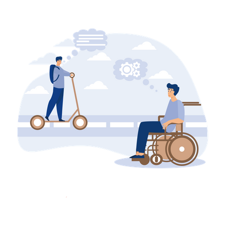 Social adaptation of disabled people,  Illustration