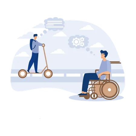Social adaptation of disabled people,  Illustration