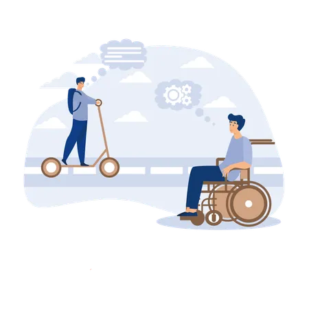 Social adaptation of disabled people,  Illustration