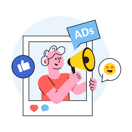 Social Advertising  Illustration