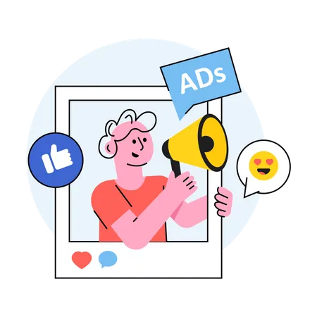 Social Advertising  Illustration