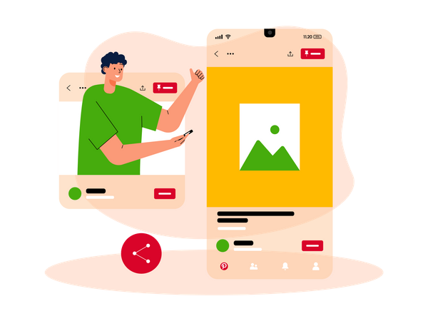 Social app  Illustration