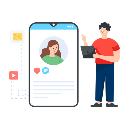 Social App  Illustration