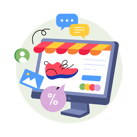 Social Commerce  Illustration