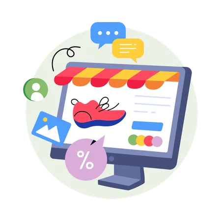 Social Commerce  Illustration