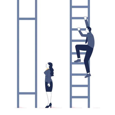 Gender Inequality Concept Bias And Sexism In Workplace Or Social Communication Prejudice Stereotyping Or Discrimination Against Women Or Men Flat Vector Illustration 일러스트레이션