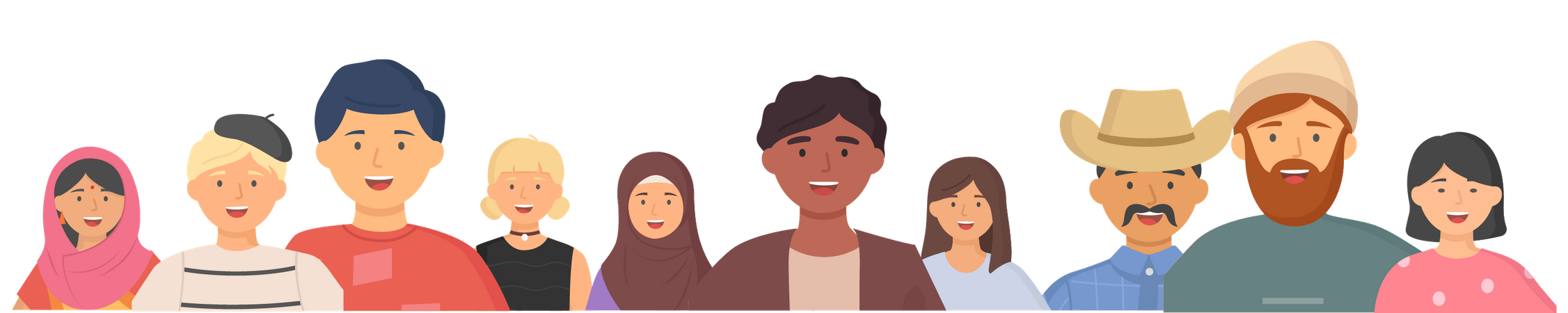 Social Diversity Friends  イラスト