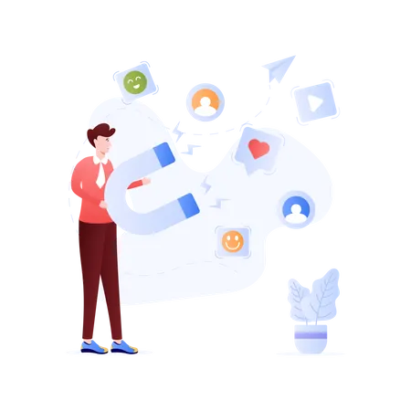 Social Engagement  Illustration